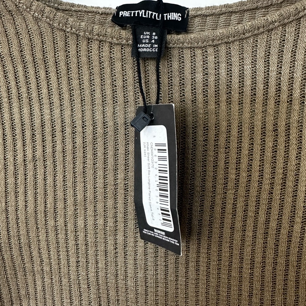 PrettyLittleThing Ribbed Long Sleeve Sweater - Picture 3 of 4